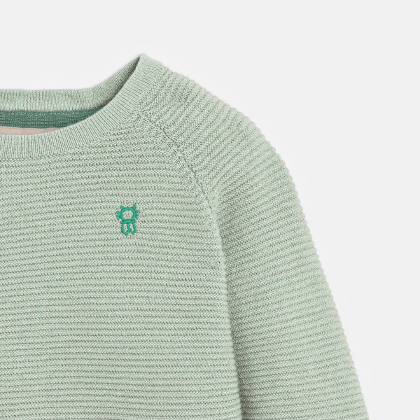 كنزة تريكو بلون أخضر لحديثي الولادة